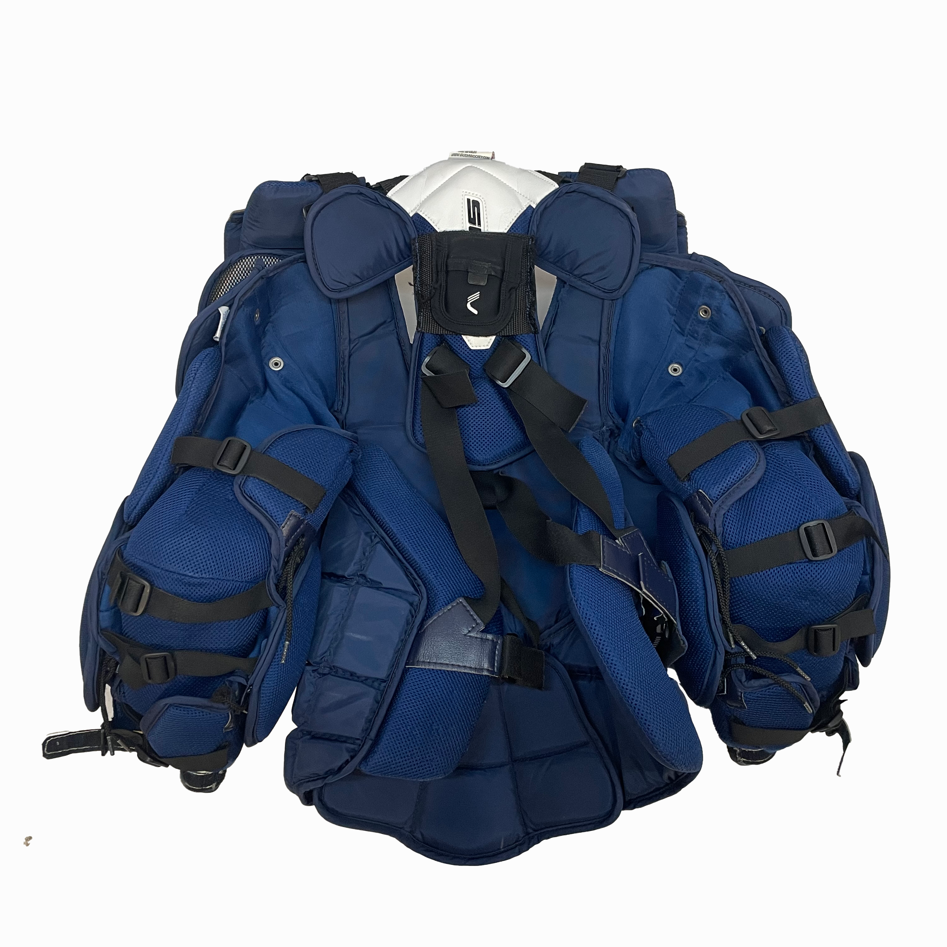 Plastron de gardien de but Vaughn SLR3 Pro Carbon d'occasion (bleu marine)